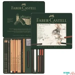 Estuche de Metal 21 piezas Pitt Monochrome Faber-Castell