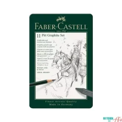 Estuche de Metal 11 piezas Pitt Graphite Faber-Castell