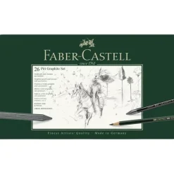 Estuche de Metal 26 piezas Pitt Graphite Faber-Castell