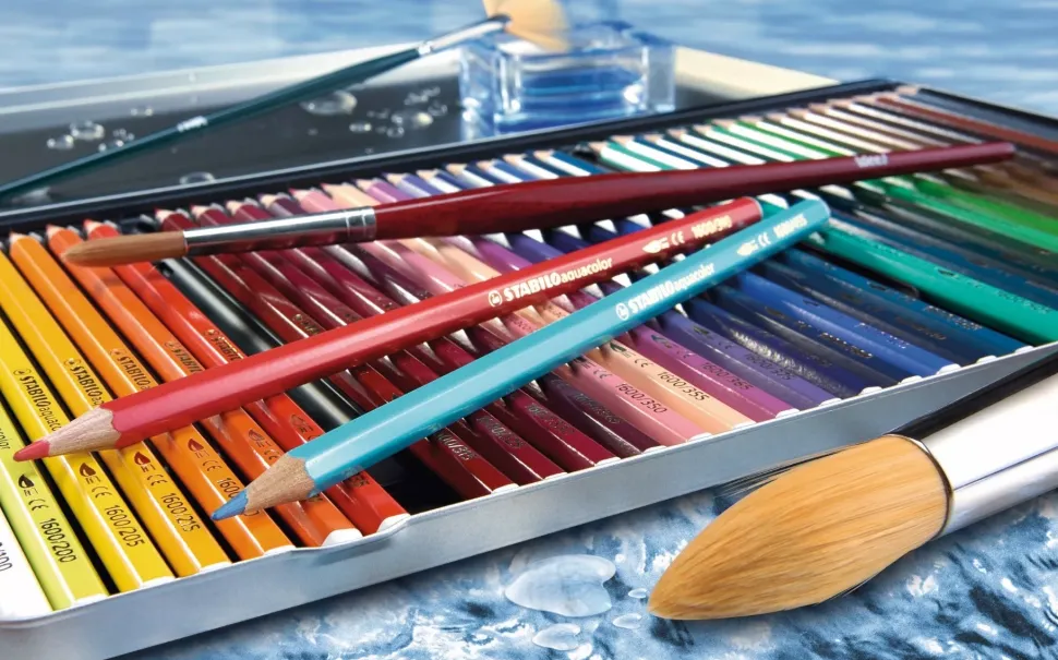 Estuche de Metal Arty 36 Lápices Acuarelables STABILO Aquacolor