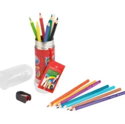 Estuche de Metal Cohete 15 piezas Colour Grip Faber-Castell