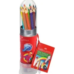 Estuche de Metal Cohete 15 piezas Colour Grip Faber-Castell