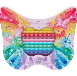 Estuche de Metal Mariposa 12 Lápices de colores Sparkle Faber-Castell