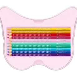 Estuche de Metal Mariposa 12 Lápices de colores Sparkle Faber-Castell