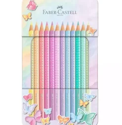 Estuche de Metal Pastel 12 Lápices de colores Sparkle Faber-Castell