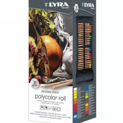 Estuche de Tela Enrollable 24 Lápices de Colores Rembrandt Polycolor Lyra