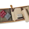 Estuche de viaje de cuero marrón Kaweco