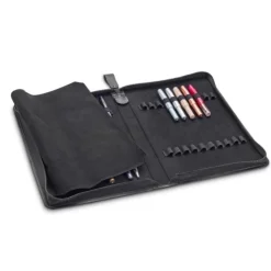 Estuche de viaje de cuero negro Kaweco A4