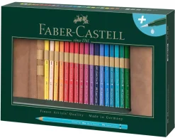Estuche Enrollable 30 Lápices Acuarelables Albrecht Dürer + Pincel Con Depósito Faber-Castell