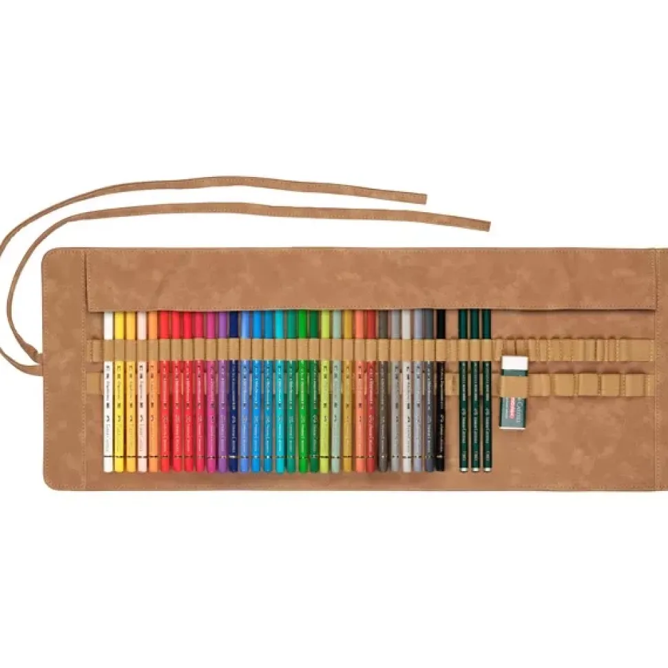 Estuche Enrollable 30 Lápices de colores Polychromos Faber-Castell