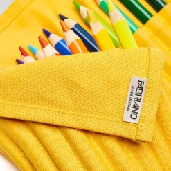 Estuche enrollable amarillo 24 lápices acuarelables Fabriano