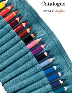 Estuche enrollable aquamarino 24 lápices acuarelables Fabriano