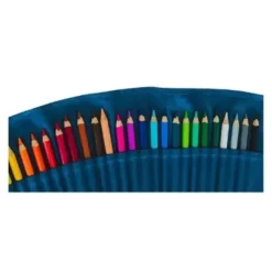 Estuche enrollable azul 24 lápices acuarelables Fabriano