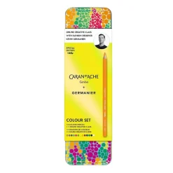Estuche metal 13 lápices de colores Les Fulgureuses Germanier Caran D'Ache