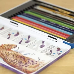 Estuche Metálico 12 Lápices de Colores Acuarelables Milan