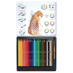 Estuche Metálico 24 Lápices de Colores Acuarelables Milan
