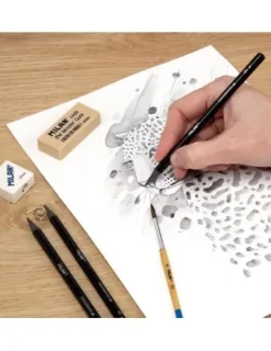 Estuche Metálico 3 Lápices de Grafito Acuarelables Milan