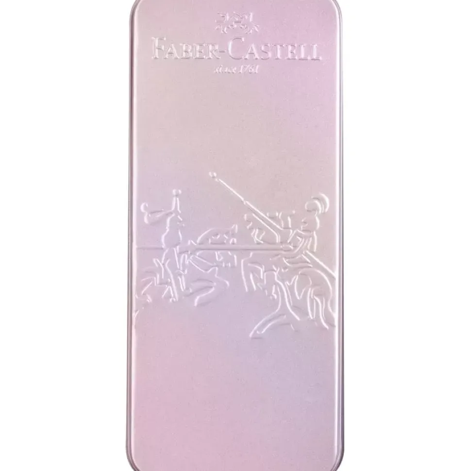 Estuche Metálico con Pluma Estilográfica y Bolígrafo Rosa Faber-Castell