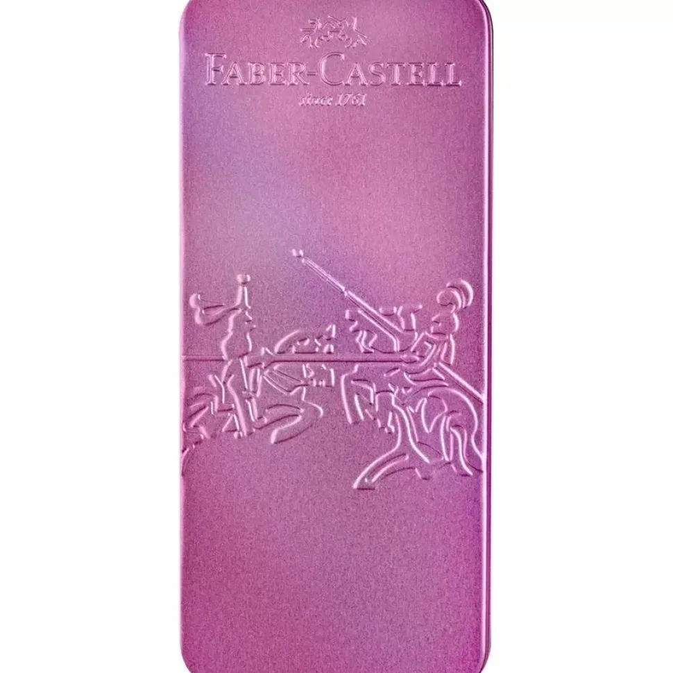 Estuche Metálico con Pluma Estilográfica y Bolígrafo Violeta Faber-Castell