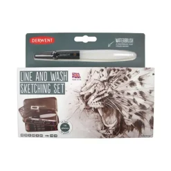 Estuche metálico para lápices 14 piezas Line and Wash Sketching Set Derwent