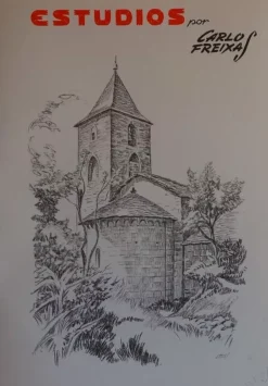 Estudios de dibujo artístico por Carlos Freixas ES21 Iglesias románicas