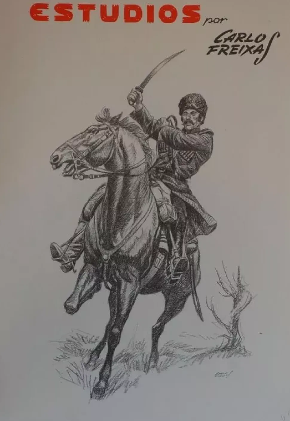 Estudios de dibujo artístico por Carlos Freixas ES23 Jinetes