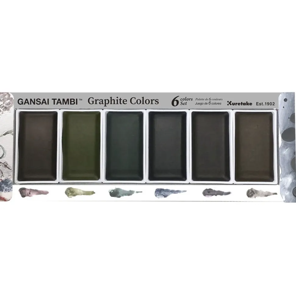 Godet acuarela japonesa gigante Gansai Tambi Grafito Kuretake