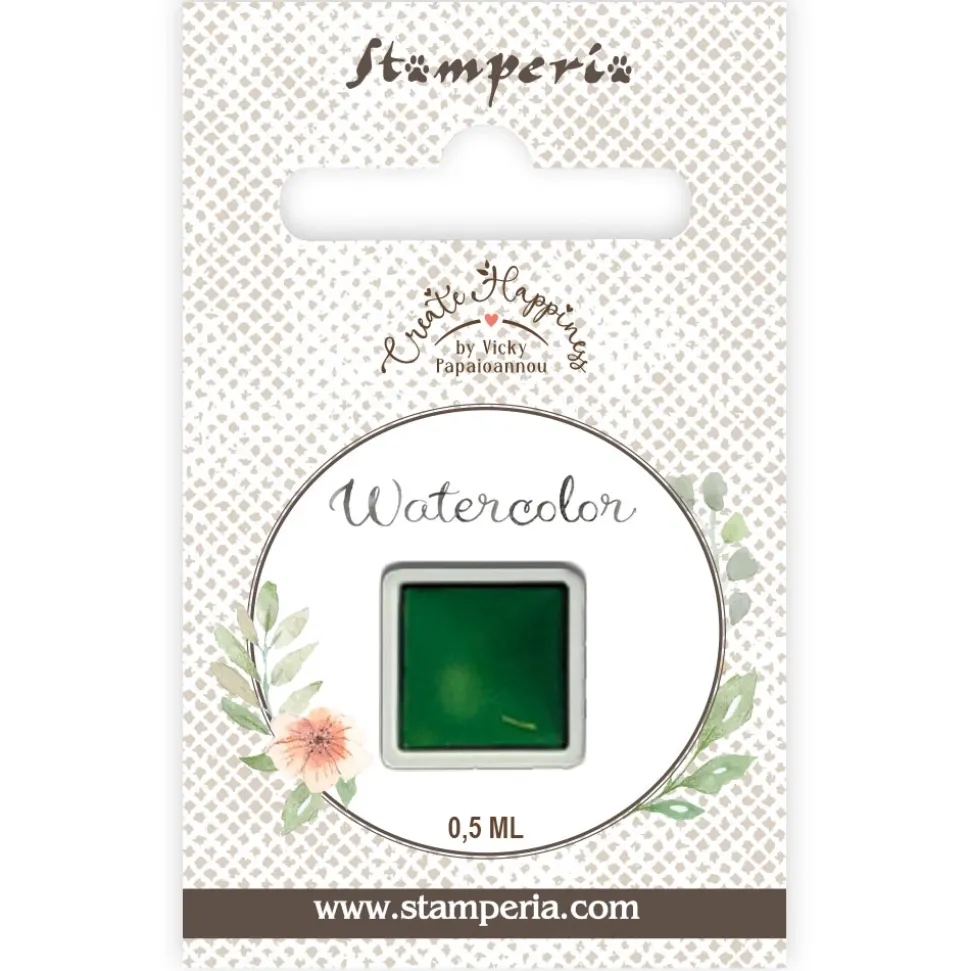 Godet acuarela Verde Hoja Watercolor Create Happiness Stamperia
