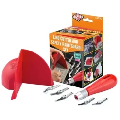 Kit 5 gubias con protegemanos para linograbado Essdee