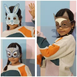 Kit 6 Máscaras De Cartón Animales Artemio