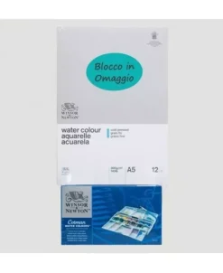 Kit Caja 12 acuarelas + Bloc Acuarela A5 Winsor and Newton