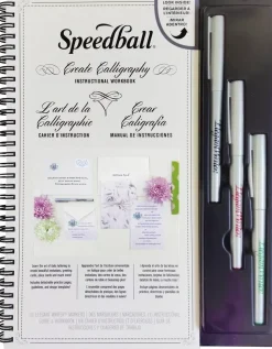 Kit de caligrafía Instructional Workbook Speedball
