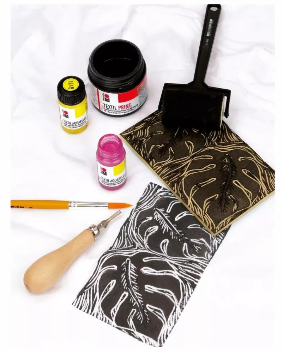 Kit de Estampación y Coloración Textil Soft Linol Marabu