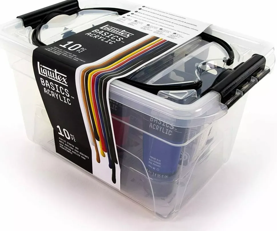 Kit de Iniciación 9 Acrílicos Basics + 6 Pinceles Liquitex