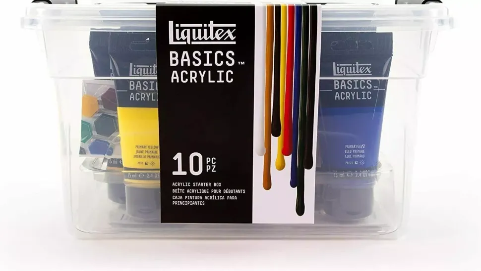 Kit de Iniciación 9 Acrílicos Basics + 6 Pinceles Liquitex