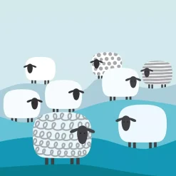 Kit De Tela Para Pintar Por Números Ovejas Saute-moutons Artemio