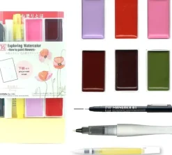 Kit para acuarela Flowers Glazing Kuretake