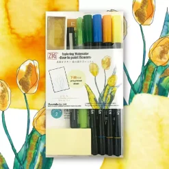 Kit para acuarela Flowers Kuretake