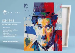 Kit Pintar Por Números Charles Chaplin Alex Bog 40x50cm