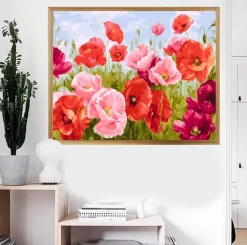 Kit Pintar Por Números Flores en Primavera Alex Bog 40x50cm
