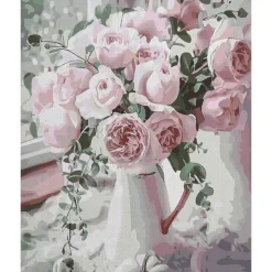 Kit Pintar Por Números Florero con Rosas Alex Bog 40x50cm