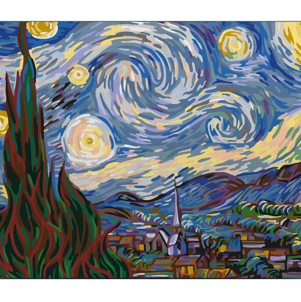 Kit Pintar Por Números La Nuit Etoilée Alex Bog 40x50cm
