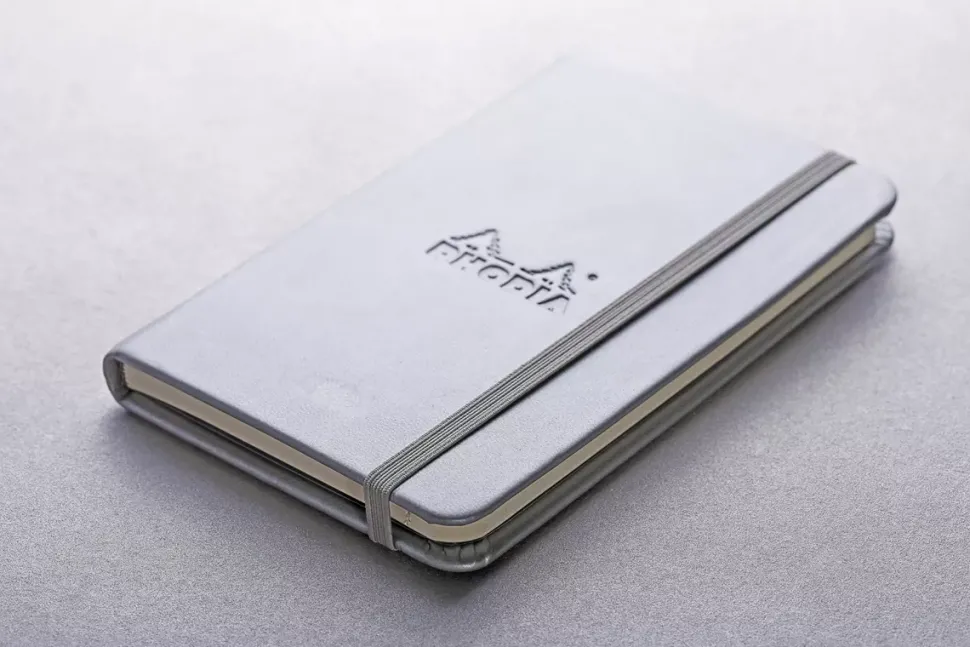 Libreta con puntos plata A5 Rhodia