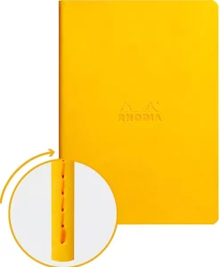 Libreta cosida con puntos Amarillo A5 Rhodia