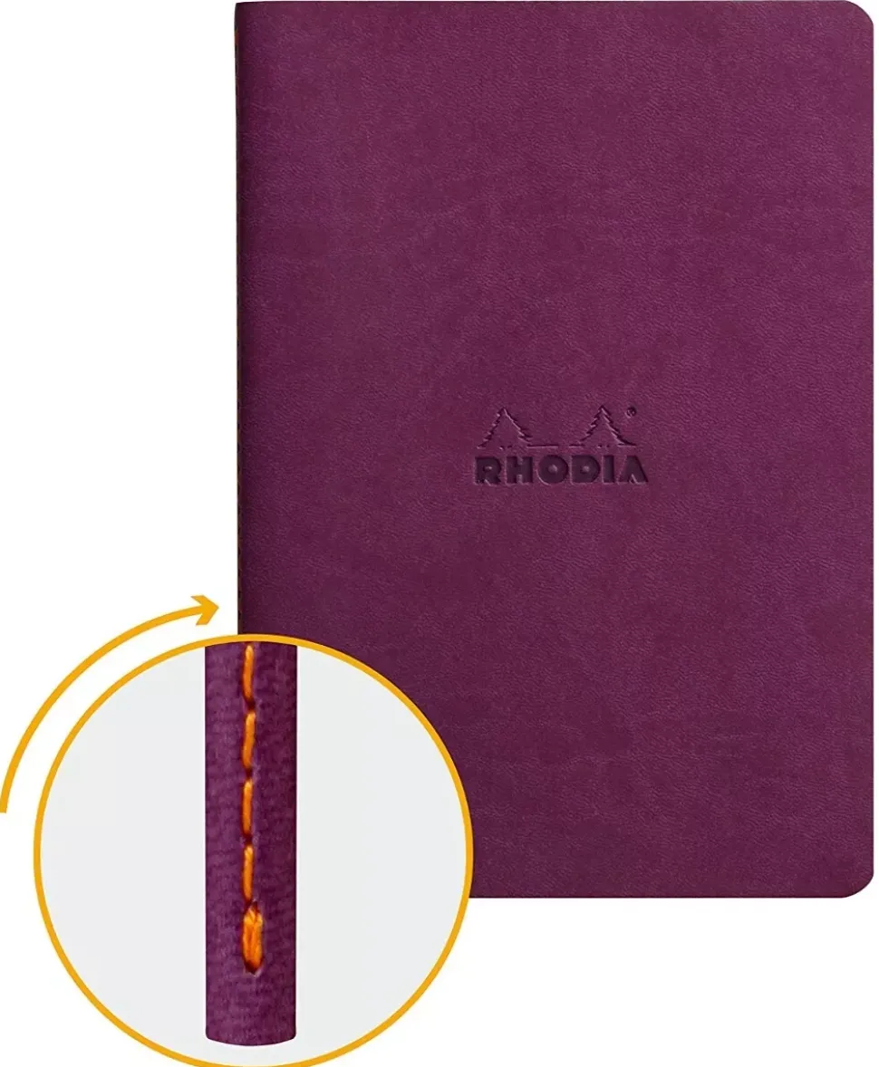 Libreta cosida con puntos Púrpura A5 Rhodia
