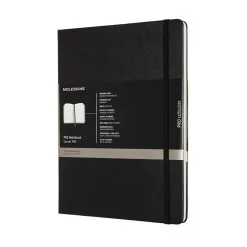 Libreta Profesional Negra Rayas Moleskine 19x24cm