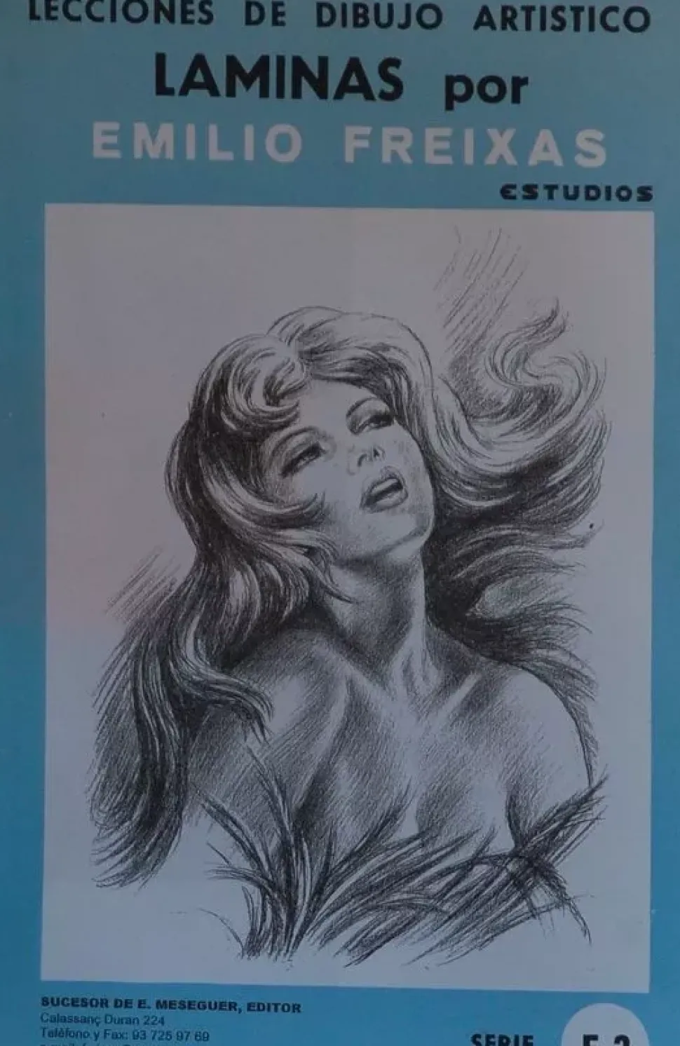 Láminas de dibujo artístico por Emilio Freixas E03 Bustos de mujer