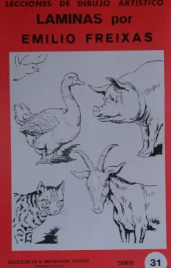 Láminas de dibujo artístico por Emilio Freixas SR31 Animales domésticos