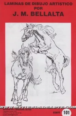 Láminas de dibujo artístico por J.M. Bellalta 101 Caballos