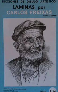 Láminas de dibujo artístico por Carlos Freixas Serie Azul E14 Rostros campesinos